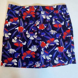 J. Crew Patterned Cotton Skirt with Pockets